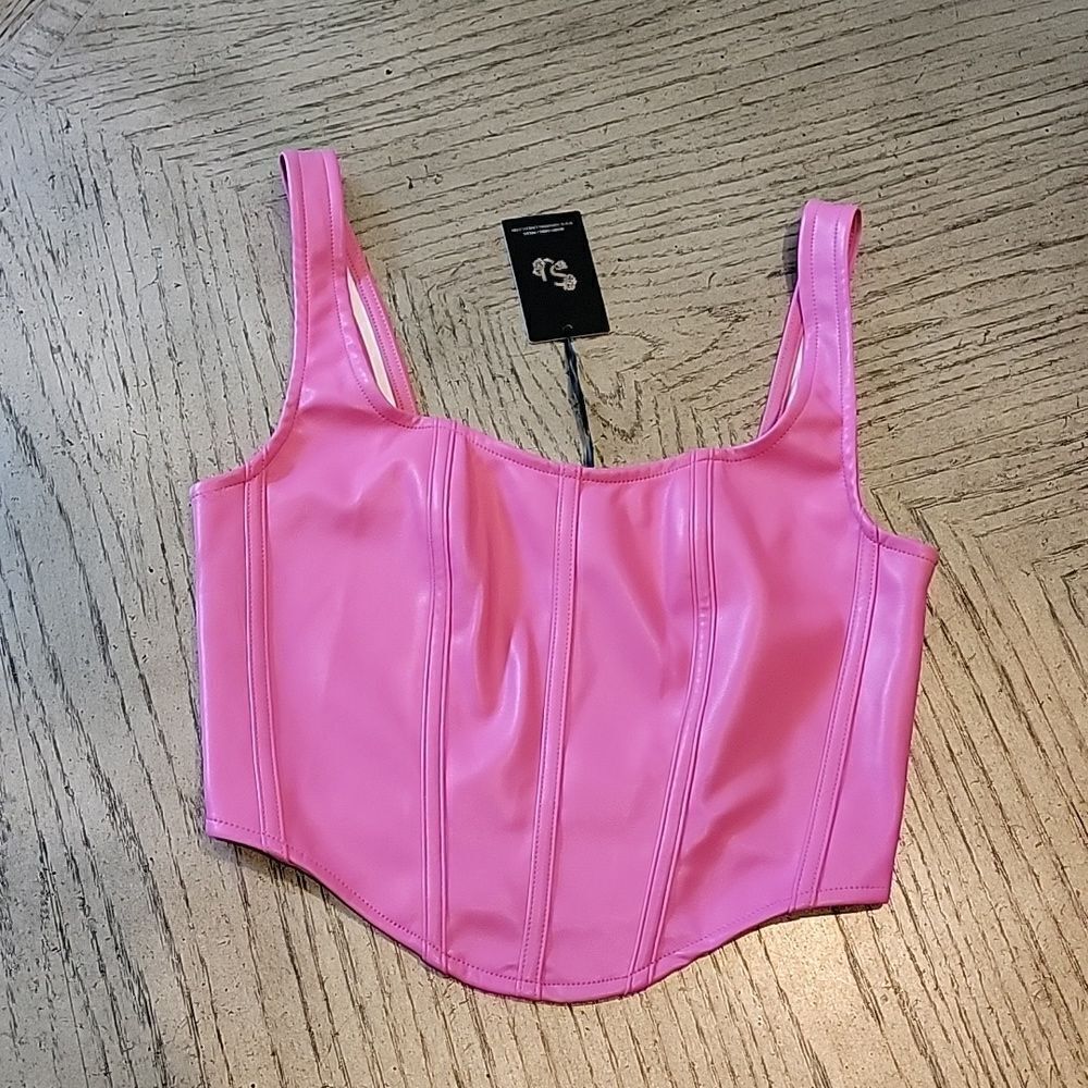 Sincerely Jules Pink Barbie corset crop top size S NWT 💖